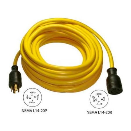 Conntek Conntek 20592, 50', 20A, Generator Power/Extension Cord with NEMA L14-20P to L14-20R 20592